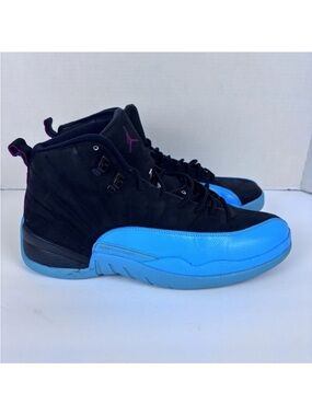 Air Jordan 12 Retro Gamma Blue Men's Shoes Sneakers Black Size 11 130690-027